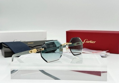 Cartier occhiali verdi legno - occhiali,